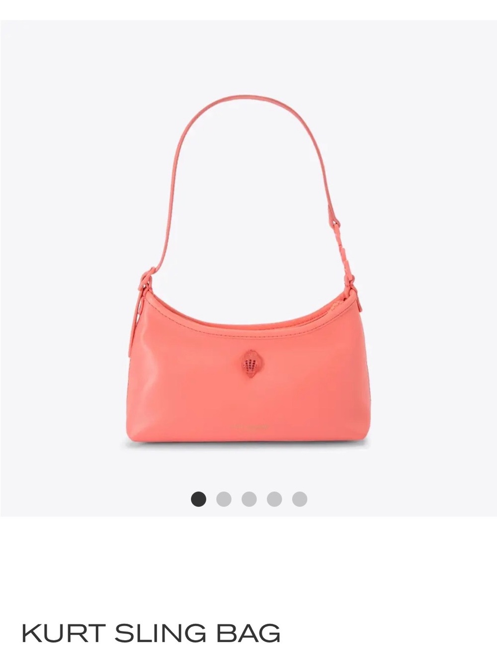 Kurt Geiger Coral Pink Shoulder Sling Bag